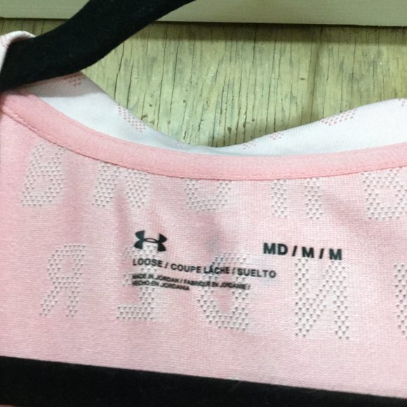 Under Armour short sleeve pink all over print t-shirt size medium - Picture 3 of 6
